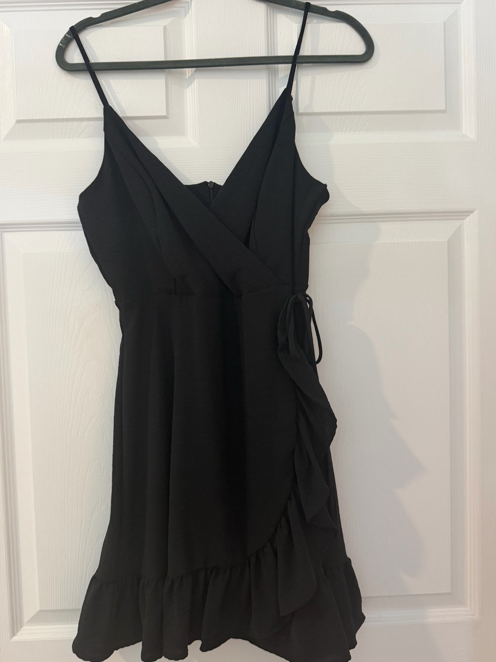 NWT Altar’d State Black Spaghetti-Strap Wrap Sundress